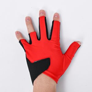 Red And Black Pool And Billiards Gloves